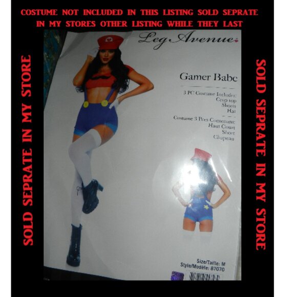 Leg Avenue White Mini Cropped Satin Gloves & Thigh High Stockings 🆕SHIPS⌚😮‍💨⚡ - Picture 4 of 13